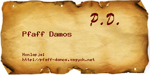 Pfaff Damos névjegykártya